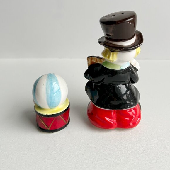 Vintage Clown And Ball Shaker Pair Salt and Pepper Set, made in Japan - Picture 2 of 3